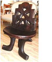 Ethiopian Iroku Wood Chair